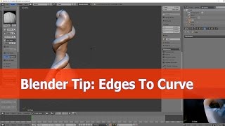 Blender Quick Tip Edges to Curves [upl. by Mcallister]