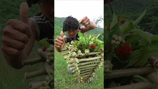 Survival Skills Amazing Basket 🧺 for Extreme Condition outdoors survival bushcraft [upl. by Arved460]