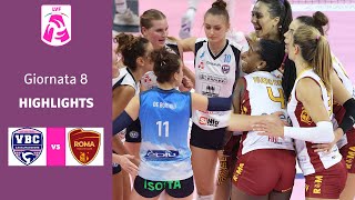 Casalmaggiore  Roma  Highlights  8 Giornata Campionato 2324  Lega Volley Femminile [upl. by Leisha]