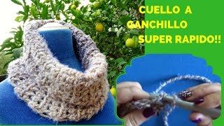 CUELLO GANCHILLO  súper FÁCIL Y RÁPIDO✔️ [upl. by Jorie]