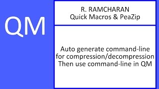 Quick Macros  PeaZip generate complex 7z pea rar zipcommandline  R Ramcharan [upl. by Sicard4]