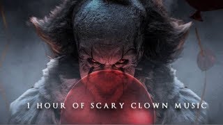 1 Hour of Scary Clown Music  Halloween Music [upl. by Anderer]