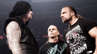 Undertaker Triple H and Shawn Michaels faceoff prior to WrestleMania Raw March 19 2012 [upl. by Sophy]