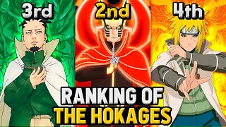 RANKING THE STRONGEST HOKAGES IN THE HISTORY OF NARUTO AND BORUTO [upl. by Ahsirk94]