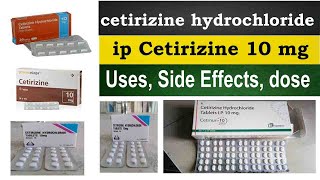 cetirizine hydrochloride tablets ip 10mg in hindi  cetirizine tablet  zyrtec  uses Side Effects [upl. by Melbourne18]