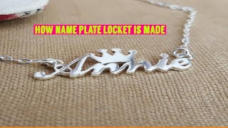 How to make silver nameplate for chain  Making Silver NamePlate [upl. by Niroc]