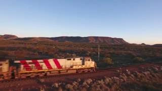 Rio Tinto Iron Ore Train Paraburdoo [upl. by Atiuqahs]