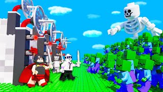 BUNKER SEGURO vs 1000 MONSTRUOS 😱😰 LOS COMPAS en LEGO FORTNITE [upl. by Zimmerman]