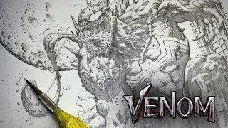 How to Draw Venom Comic book style [upl. by Whitver]