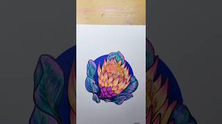 Flower 💮watercolor painting art watercolors traditionalart flowers drawing [upl. by Tail]