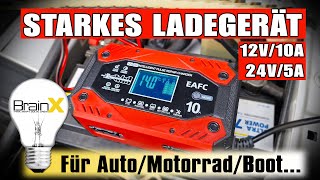 LADEGERÄT Autobatterie Motorrad Boot mit REPARATUR Funktion [upl. by Ev99]