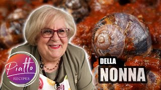 Italian Grandma Makes Escargot Snails in Sauce  PIATTO RECIPES Italian Cooking [upl. by Anigriv631]