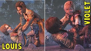 Louis Saving Clem vs Violet Saving Clem  The Walking Dead The Final Season Episode 2 [upl. by Millford]