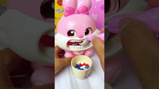 Satisfying with Unboxing Miniature Cute Pink Rabbit Set Toys Eating Candy  ASMR videos [upl. by Nnyladnarb]