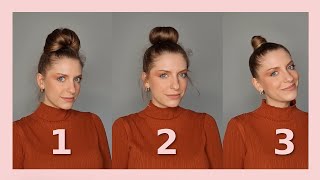 3 EINFACHE DUTT FRISUREN FÜR DÜNNES FEINES HAAR  TUTORIAL [upl. by Alamaj]