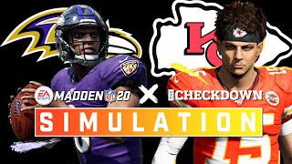 Kansas City Chiefs vs Baltimore Ravens Week 3 Full Game  2020 Season Madden Simulation [upl. by Wadsworth]