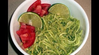 Raw Food Recipe Pasta Avocado [upl. by Wagstaff]