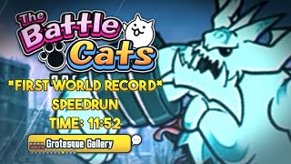 Battle Cats  Grotesque Gallery  Speedrun Time 1152 First World Record [upl. by Anihtyc]