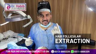 Hair Transplant Stepwise Procedure  Hair Follicle Extraction in Hair Transplant  Step 1 [upl. by Anilorak]