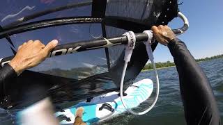 Windsurfing Waterstart on a cambered sail [upl. by Kalindi]