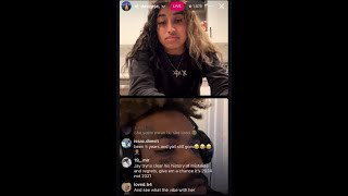 Bri Chief invites Davine Jay to talk about their breakup  IG LIVE 71524 [upl. by Oniotna]