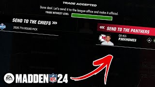 How to Trade for ANY PLAYER in Madden 24 Franchise Force Trade [upl. by Elicec]