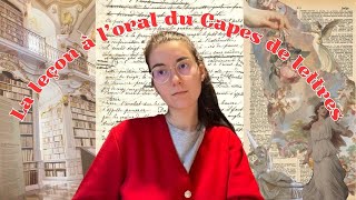 La leçon à l’ORAL du CAPES de lettres [upl. by Enaitsirk]