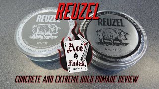 Whats the difference in these 2 pomades Reuzel Extreme Hold Matte and Concrete Hold Pomade review [upl. by Nafri]