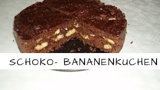 Vegane Rohkost Schoko Bananen Kuchen  einfach  lecker [upl. by Avaria398]