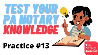 Pennsylvania Notary Test Practice Questions 13 [upl. by Melone]