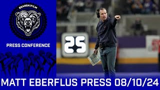 Week 1 Preseason  Matt Eberflus Press Conference  Chicago Bears vs Bills  nfl bears [upl. by Mayrim]