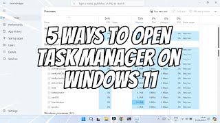 How to Open Task Manager on Windows 11 5 Ways [upl. by Ranice]