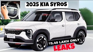 2025 Kia Syros Leaks Ahead of Launch 🔥  Price ₹499 Lakh Only ✅️ Best Family Car in India [upl. by Nek392]