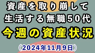 資産を取り崩しながら生活する無職の資産額公開2024年11月9日 [upl. by Suirradal]