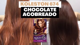 Usei a Tinta KOLESTON 674  Chocolate Acobreado 🍫 [upl. by Allveta]