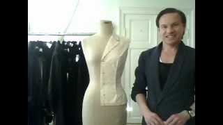 5 How to drape a basic ladies jacket the sleeve  by bespoke tailor Sten Martin [upl. by Belen]