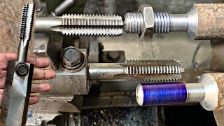 We Created a Thread With a Thread Drill on Manual Lathe  watch full video and learn amazing process [upl. by Petty]