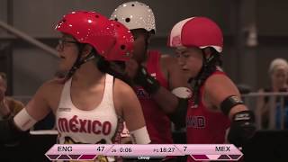 Roller Derby World Cup 2018 England vs Mexico [upl. by Ileak122]