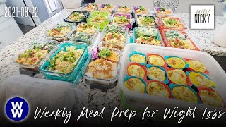 Weekly Meal Prep for Weight Loss My WW   Weight Watchers [upl. by Nalyorf]