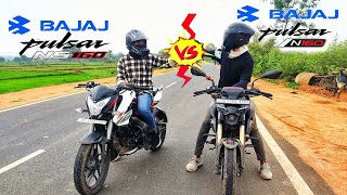 Pulsar NS160 BS7 2023 Vs Pulsar N160 2024 Model Drag Race 🚀 NS160 BS7 vs N160 [upl. by Garrott]