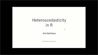 Heteroscedasticity in R [upl. by Eada]