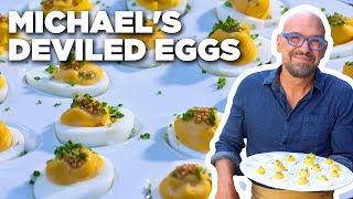 Michael Symons Deviled Eggs  Symon Dinners Cooking Out  Food Network [upl. by Kire]