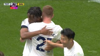 Tottenham vs Sheffield United 21 Dejan Kulusevski Goal  Oliver McBurnie red card and Highlights [upl. by Erehpotsirhc]