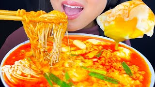 ASMR CHEESY SPICY NOODLES amp SOFT BOIL EGGS EATING SOUNDS ASMR Phan [upl. by Nnairol]