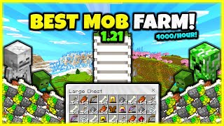 BEST MOB XP FARM EVER VERY FAST In Minecraft Bedrock 121 [upl. by Mohn]