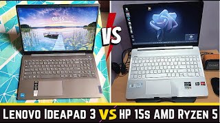 Lenovo Ideapad 3 vs HP 15s AMD Ryzen 5 5500U detail comparison  Amd Ryzen 5  8 GB  512 GB SSD [upl. by Rubi]