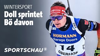 Biathlon Doll fliegt zu SprintHeimsieg in Oberhof  Sportschau [upl. by Onirefes]