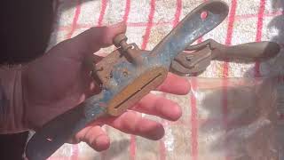 Restoration of vintage tools spokeshaves Stanley  USA Record England from tool haul car boot [upl. by Lahcim]