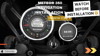 Royal Enfield Meteor 350 ￼Navigation Installation [upl. by Lemak]