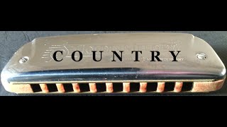 Crazy Willie Nelson harmonica tab tablature key Eb and E gaita tab [upl. by Ardnekal825]